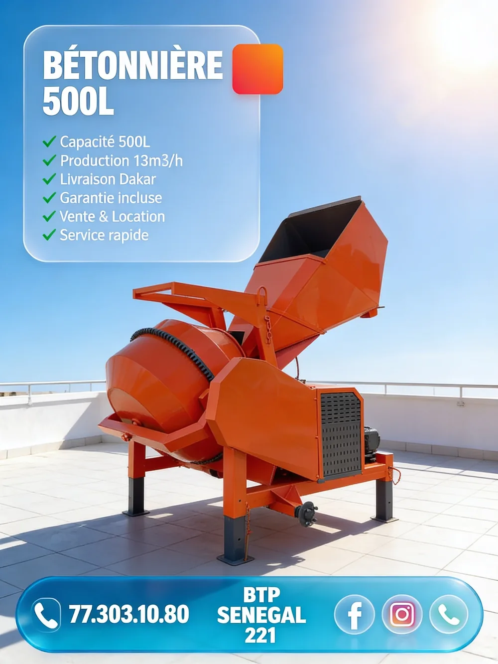 Bétonnière 500L