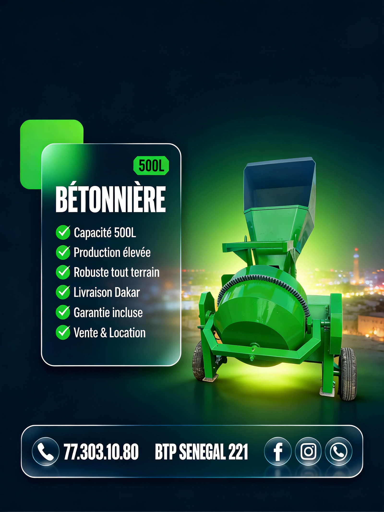 Bétonnière 500L