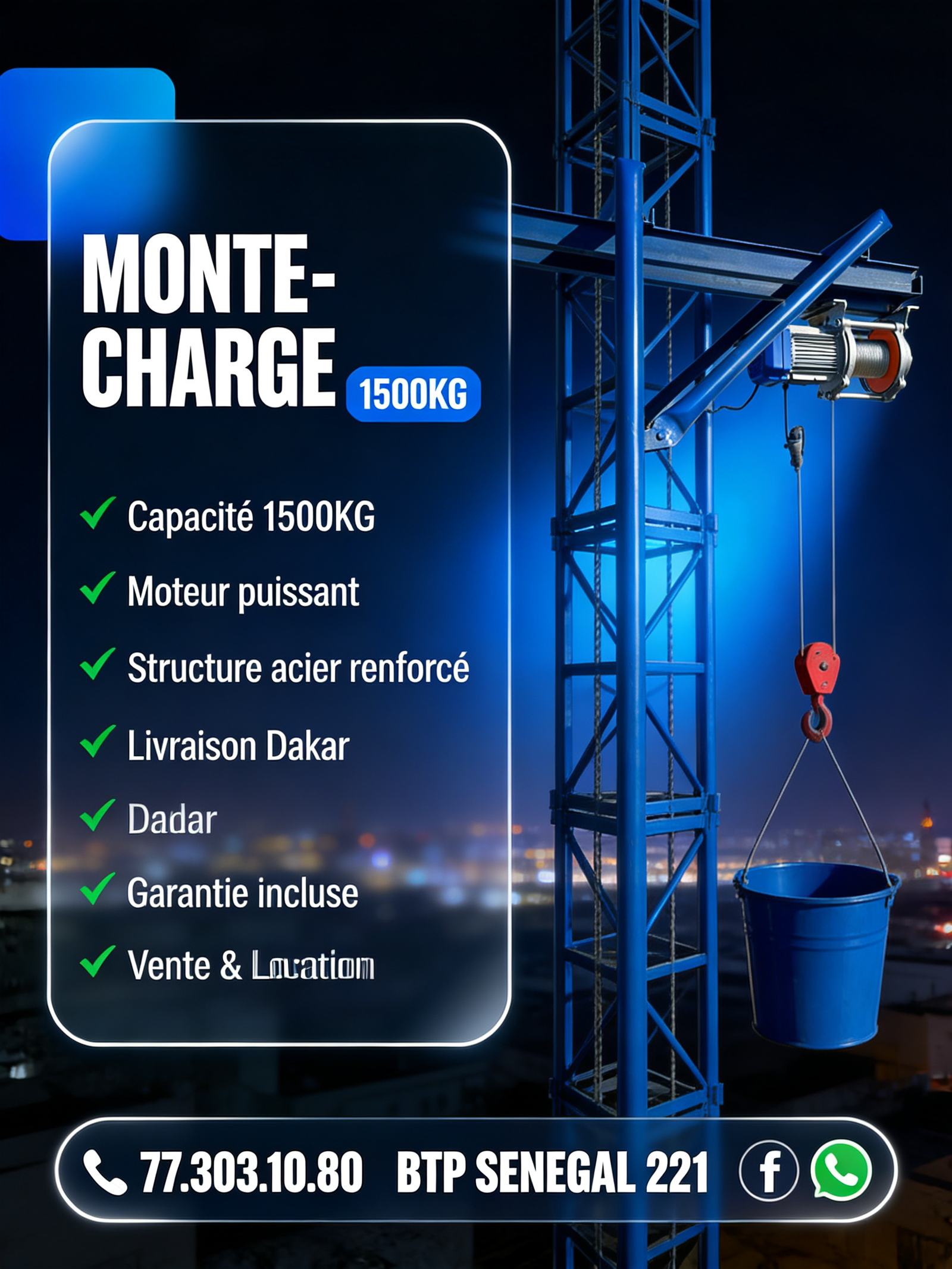 Monte-Charge 1500KG